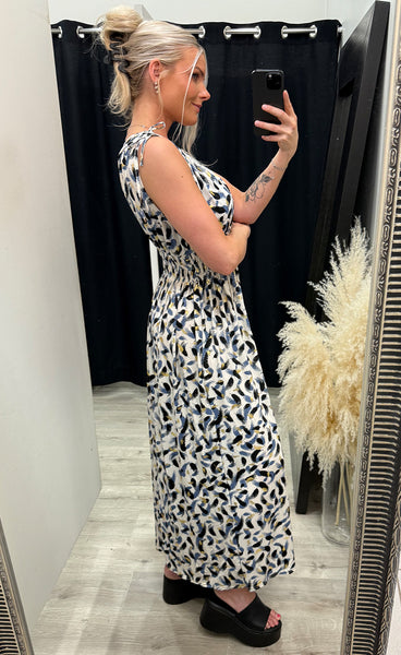 Rosa teygjukjóll - munstur 9