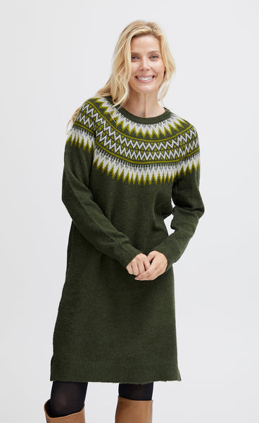 Isabella dress - moss green
