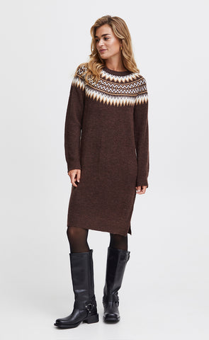 Isabella dress - coffee brown