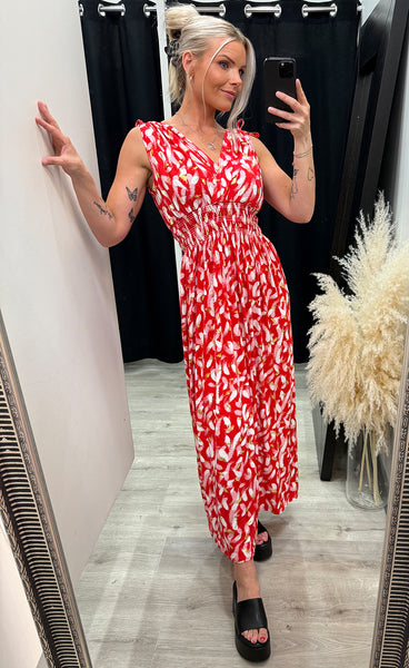 Rosa teygjukjóll - munstur 6