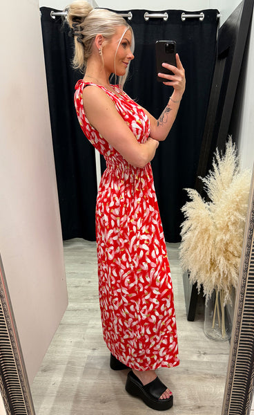 Rosa teygjukjóll - munstur 6