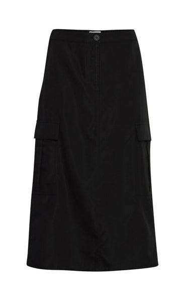 Kecia cargo skirt - black