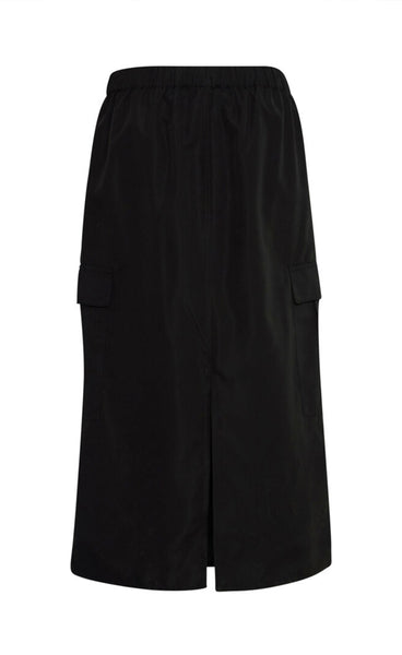 Kecia cargo skirt - black
