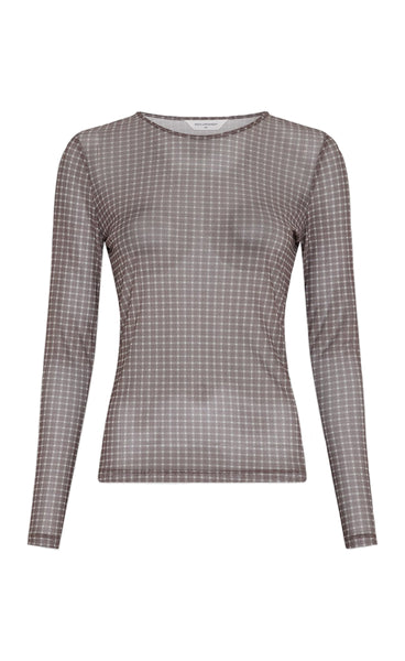 MSCH Janie illenora top - dark brown check
