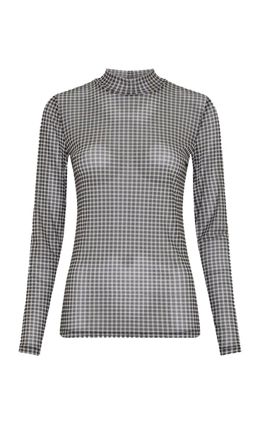 MSCH Janie illenora top - black check