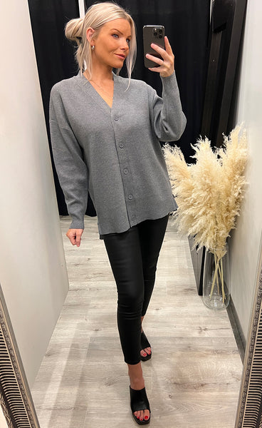 Regitta cardigan - grey melange