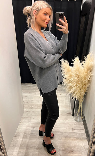 Regitta cardigan - grey melange