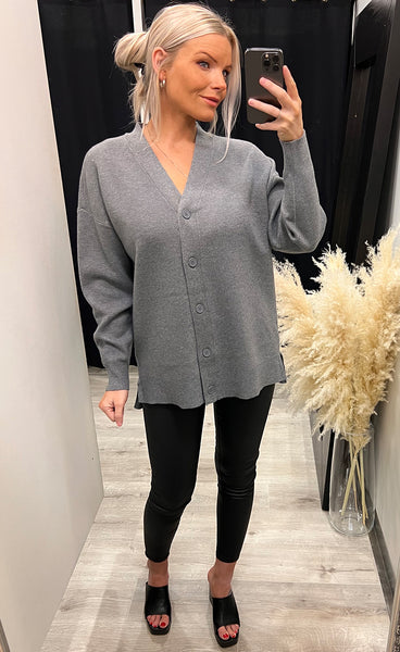 Regitta cardigan - grey melange