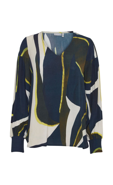 Lena blouse 2 - navy mix