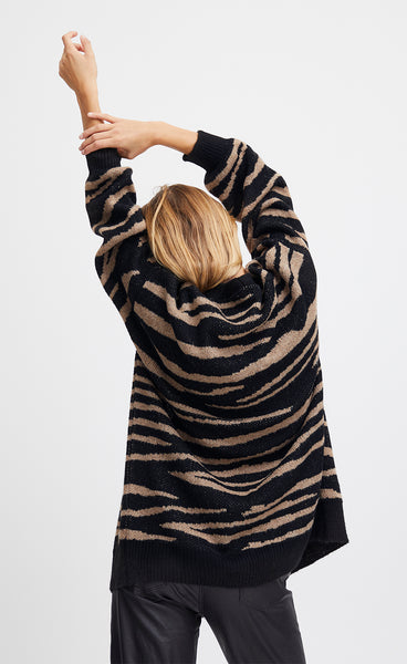 Ofelia knit cardigan - black mix
