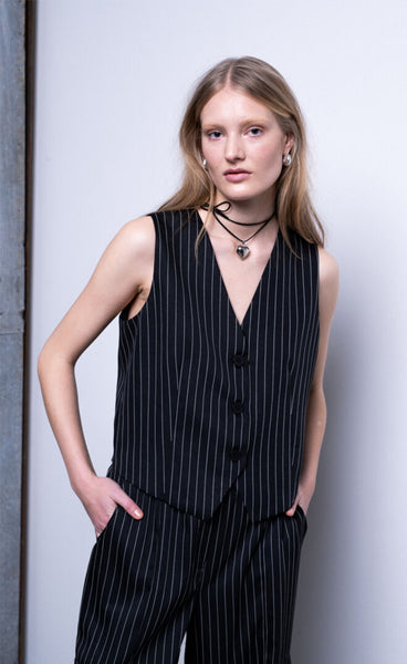 Kecia waistcoat - pinstripe