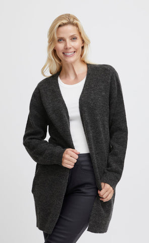 Sanny cardigan 1 - charcoal melange