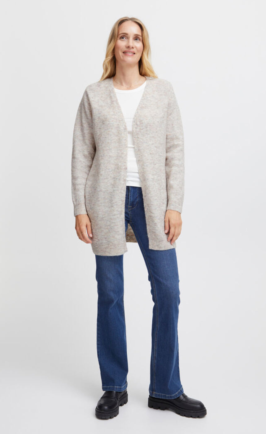 Sanny cardigan 1 - limestone melange