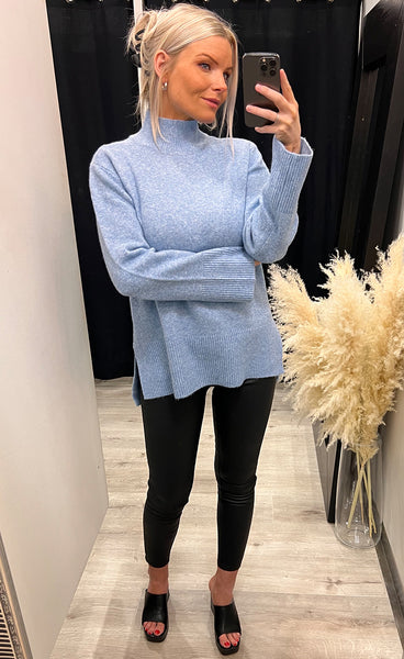 Aileen pullover - sky blue melange