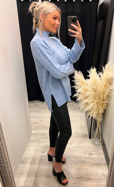 Aileen pullover - sky blue melange