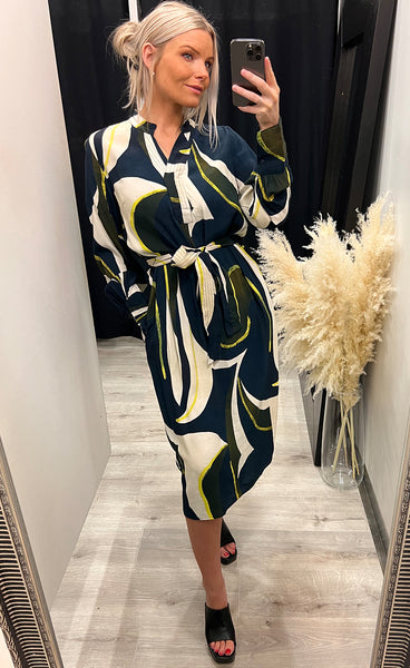Lena dress 1 - navy mix