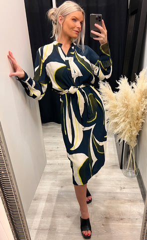 Lena dress 1 - navy mix