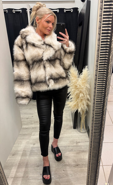 Loðjakki 7232 - white