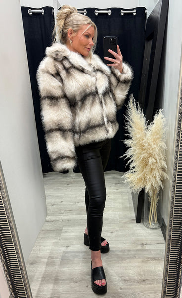 Loðjakki 7232 - white
