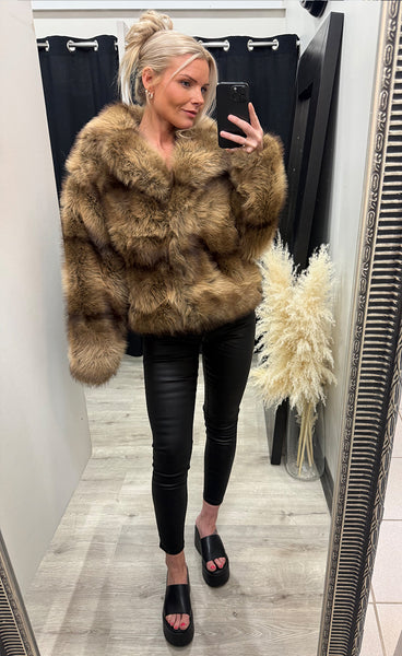 Loðjakki 7232 - camel