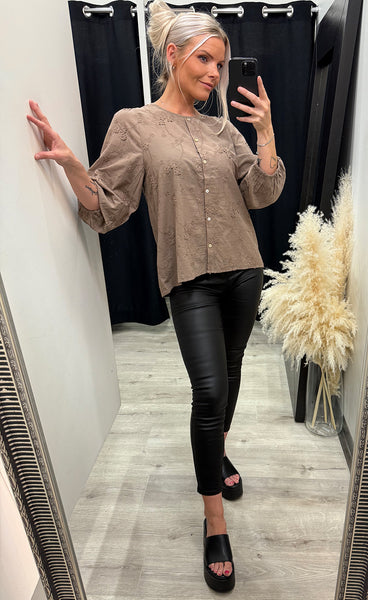 Alma blouse - mushroom