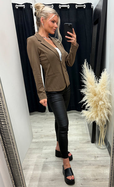 FRANSA stretch blazer - rain drum