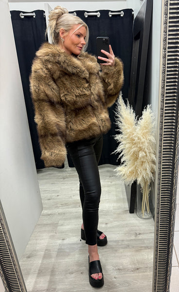 Loðjakki 7232 - camel