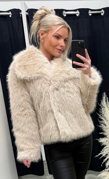 Loðjakki 7190 - beige