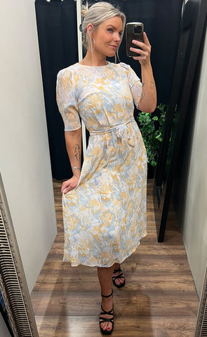 Noela rikkelie dress - egret marble