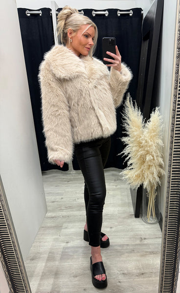 Loðjakki 7190 - beige