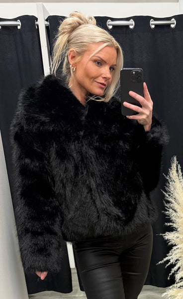 Loðjakki 7190 - black