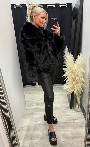 Loðjakki 7190 - black