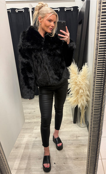 Loðjakki 7190 - black