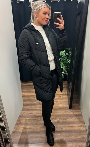 Louise puffer jacket - black