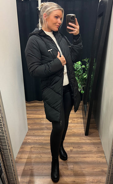 Louise puffer jacket - black