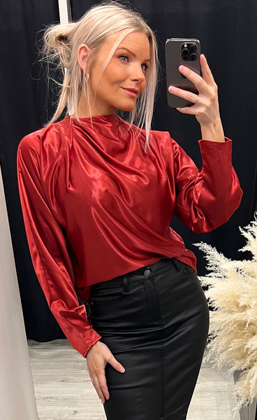 Adeline blouse - red