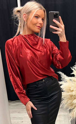 Adeline blouse - red