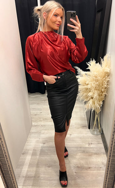 Adeline blouse - red