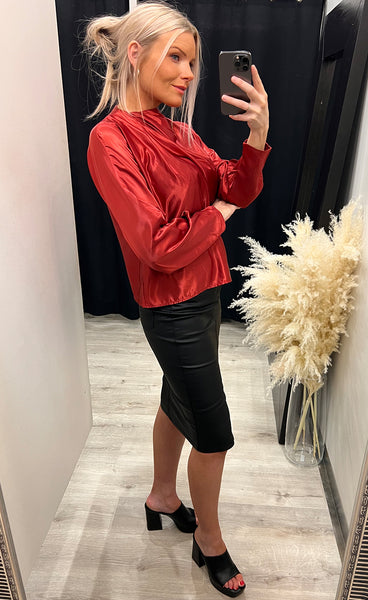 Adeline blouse - red