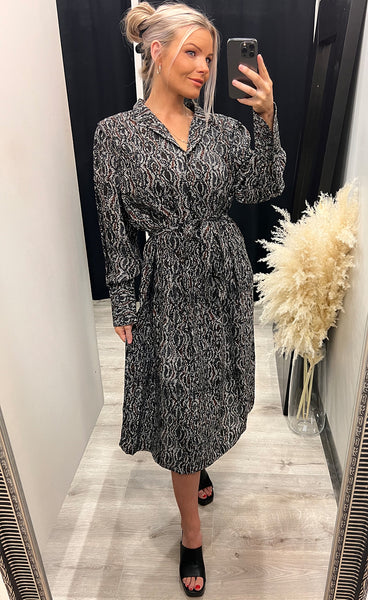 Cahailey dress - brown animal mix