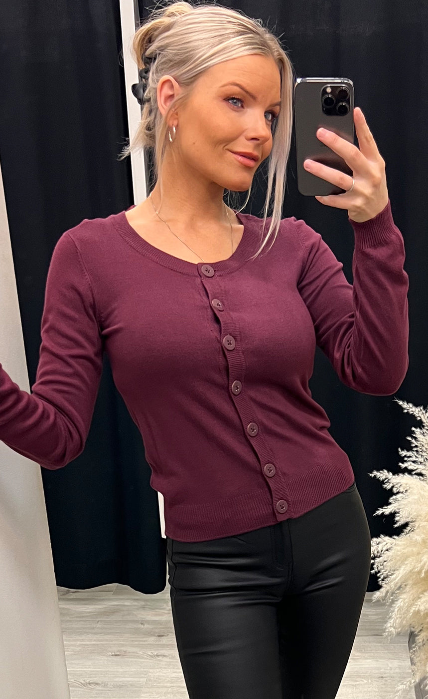 Zuvic cardigan - plum