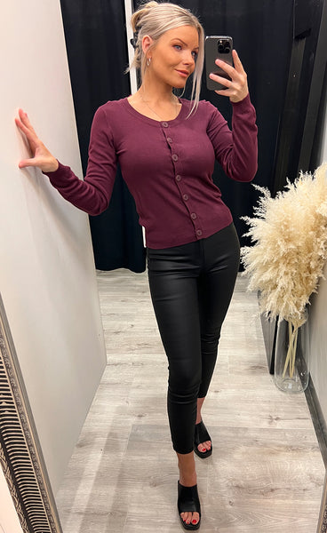 Zuvic cardigan - plum