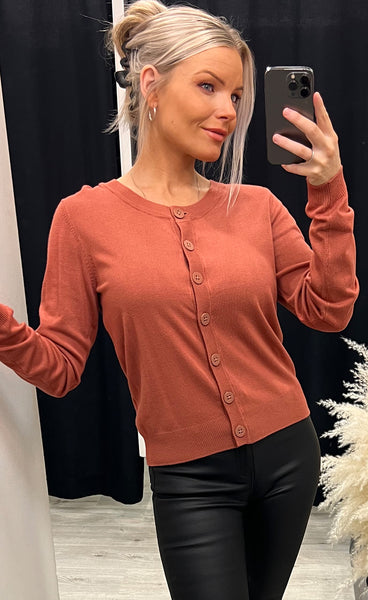 Zuvic cardigan - terracotta