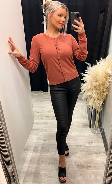 Zuvic cardigan - terracotta