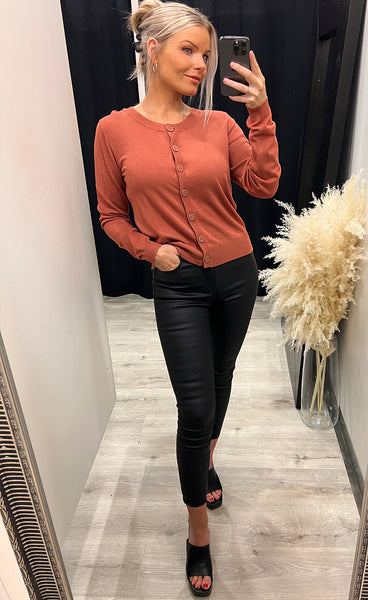 Zuvic cardigan - terracotta