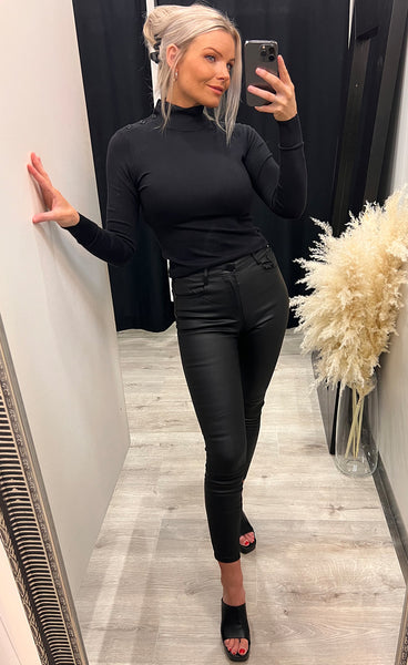 Pimba button jumper - black