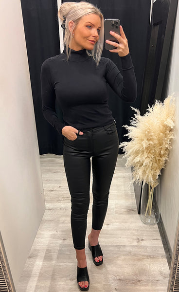 Pimba button jumper - black