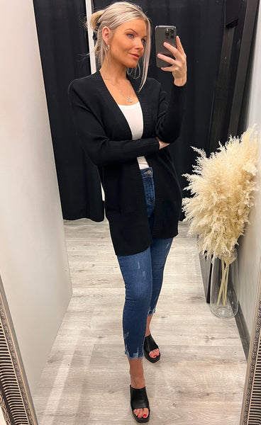 Besmock cadigan - black