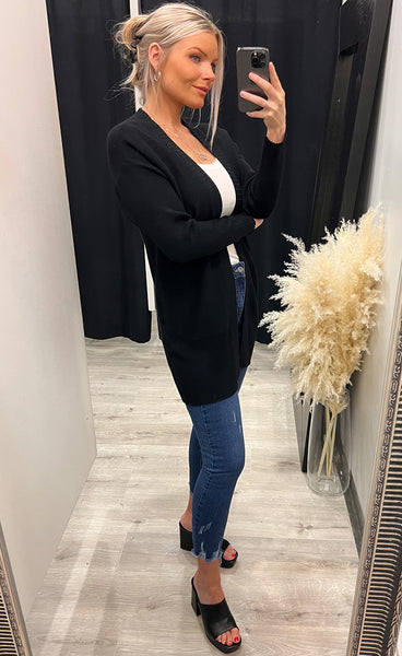 Besmock cadigan - black