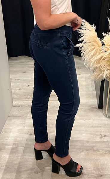 Rue HW string pants - medium blue